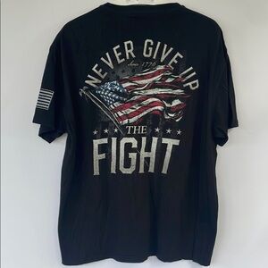 Buck Wear Men’s Never Give Up The Flight Black Tee XL
